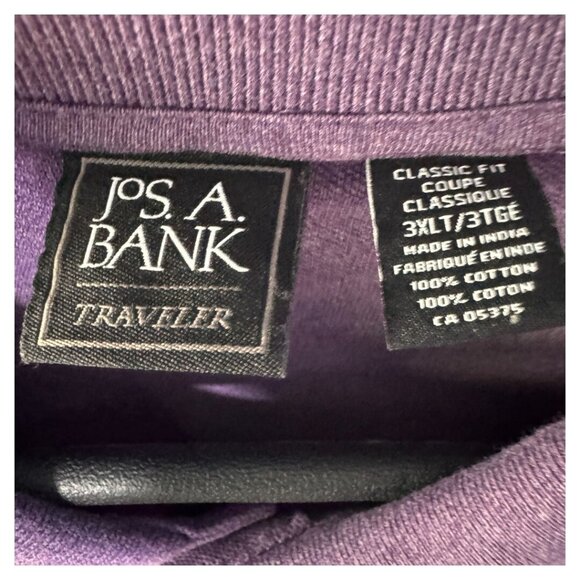 JOS. A.B ANK Traveler Mens Size 3XLT Polo Shirt Cotton Purple - Picture 2 of 2